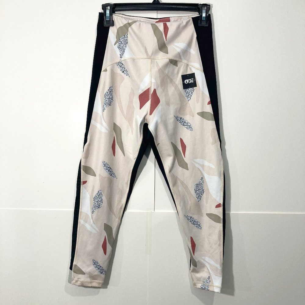 PICTURE Womens Leggings Black Floral Recycled polyester Stretch Size M/L
